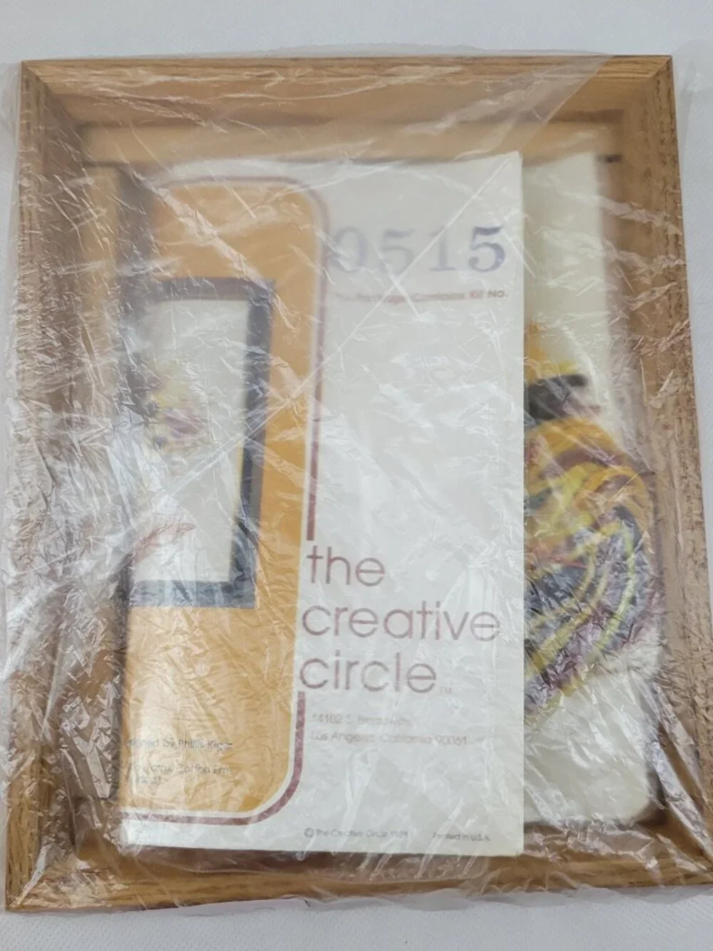 1978 Creative Circle Crewel Kit #515 Sunflowers PLUS Frame and Stretch Bars - fo